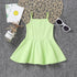 Children's Cotton Suspender Solid Color Dress
